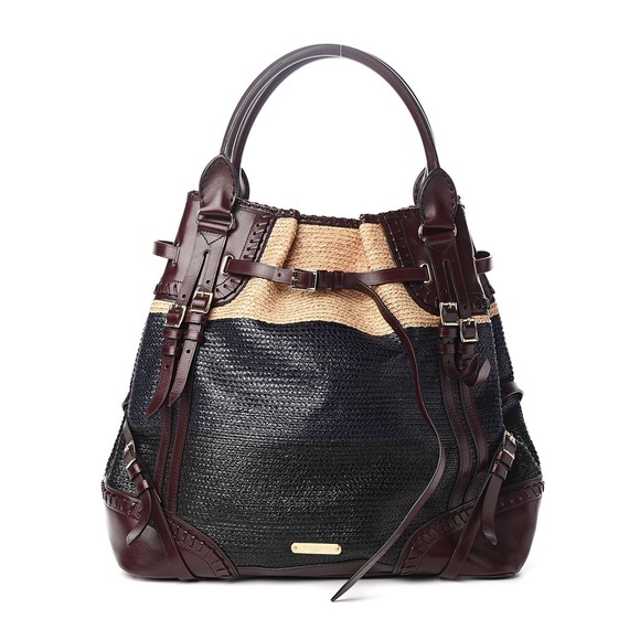 SOLD! Burberry Prorsum raffia whipstitch runway rare bag🖤 - Picture 9 of 17